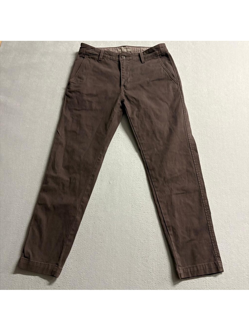Levis XX Chino Pants Mens 30x30 Brown Standard Taper Stretch Casual Cotton